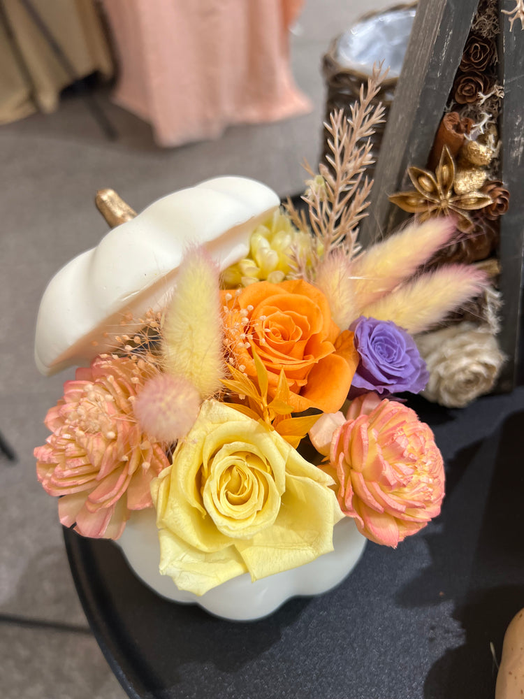 Whiteパンプキンプリザーブドフラワー