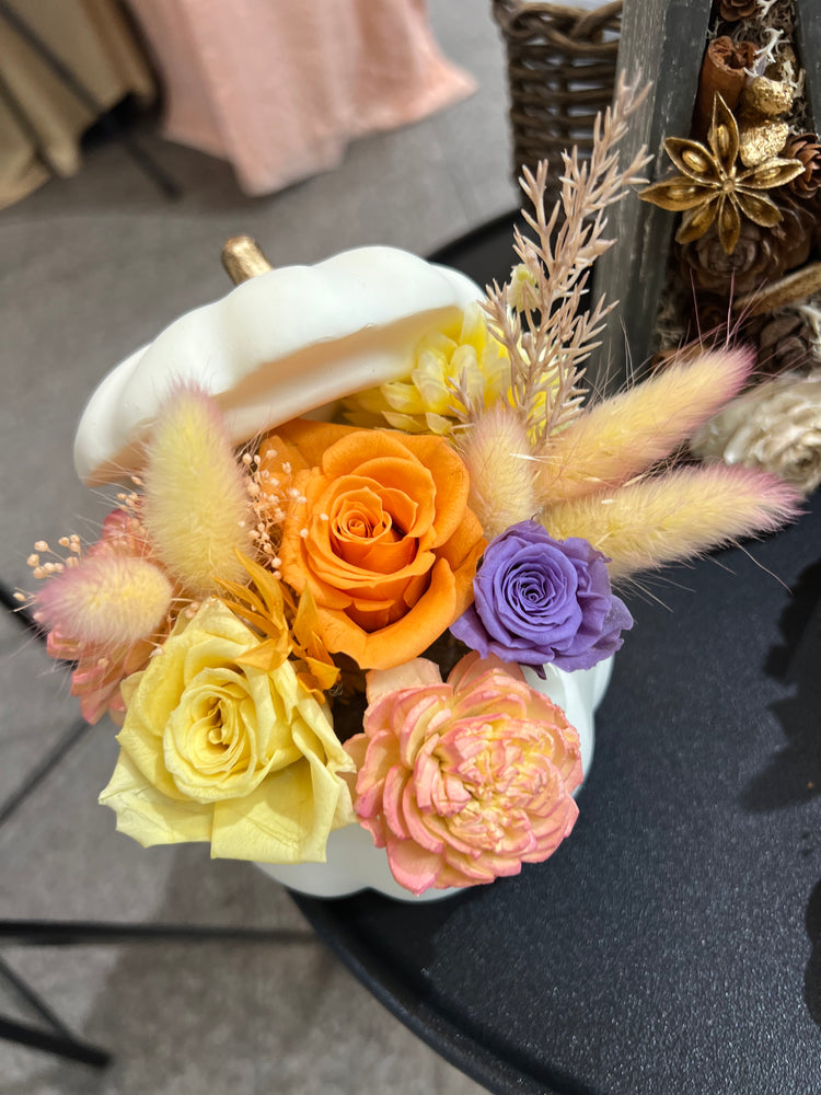 Whiteパンプキンプリザーブドフラワー