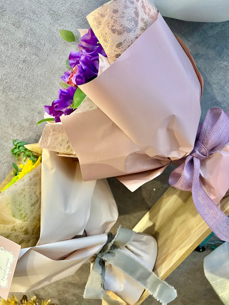 【Mサイズ】くすみピンクのスタンディングブーケ