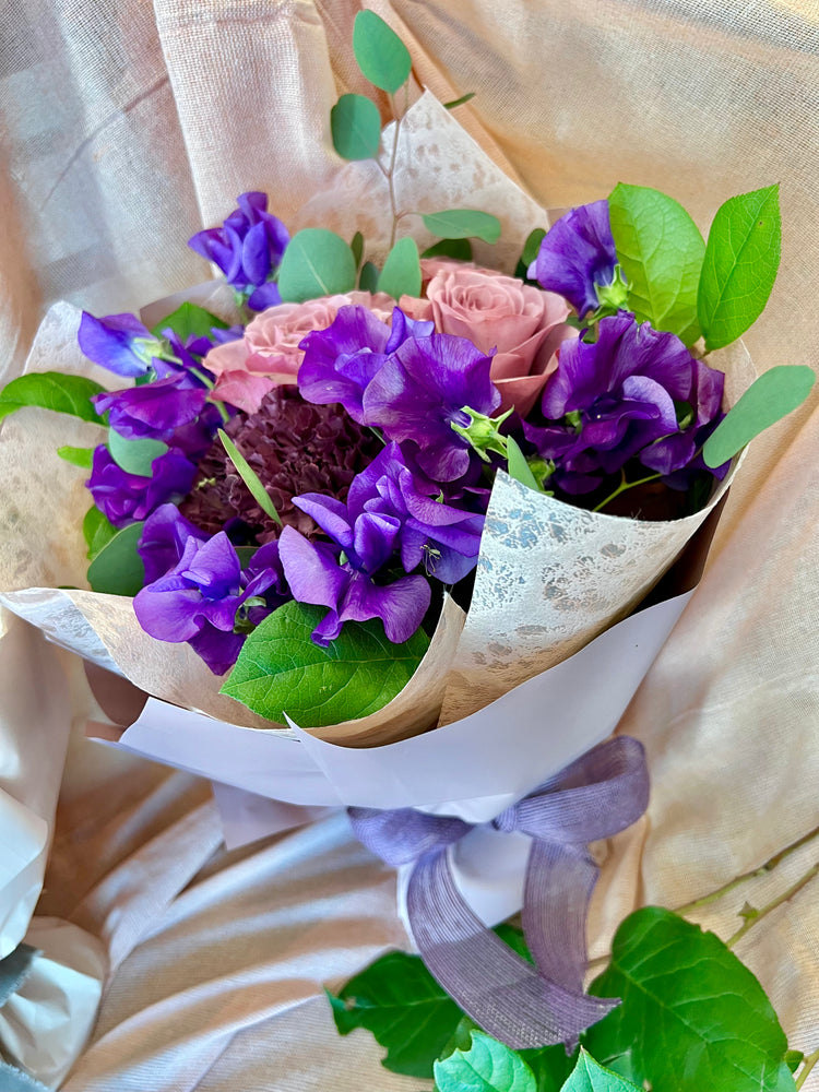 【Mサイズ】くすみピンクのスタンディングブーケ