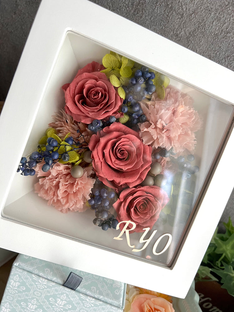 【名入れ可】アンティークローズのガラスウォール