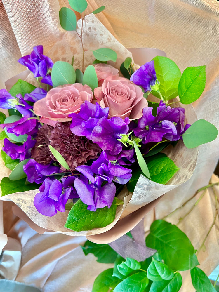 【Mサイズ】くすみピンクのスタンディングブーケ