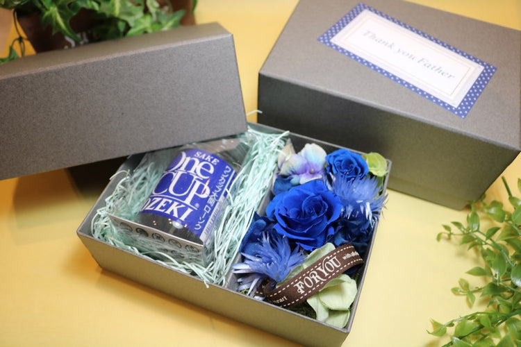 父の日ギフトBOXフラワー(枯れないおお花入り)