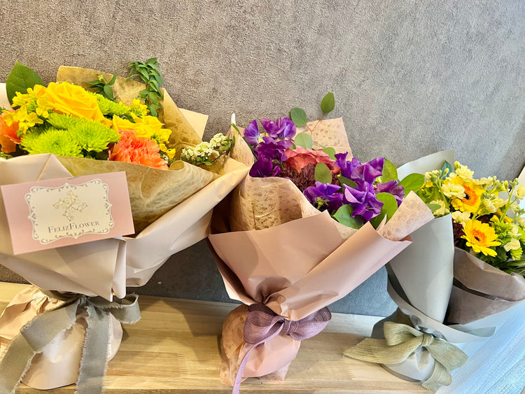 【Mサイズ】くすみピンクのスタンディングブーケ