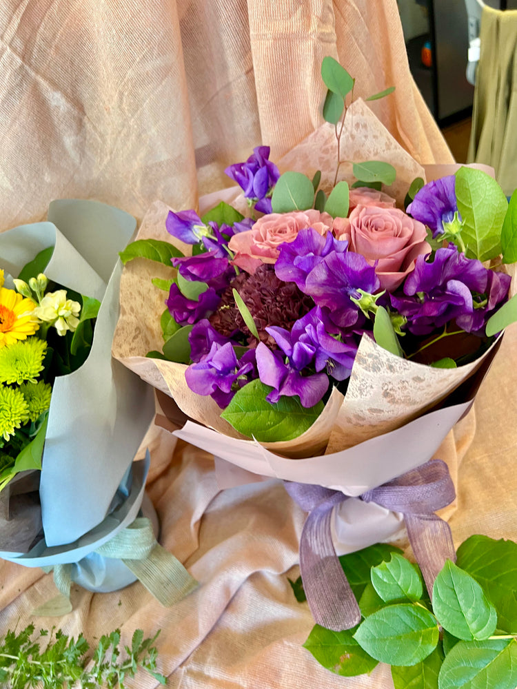 【Mサイズ】くすみピンクのスタンディングブーケ