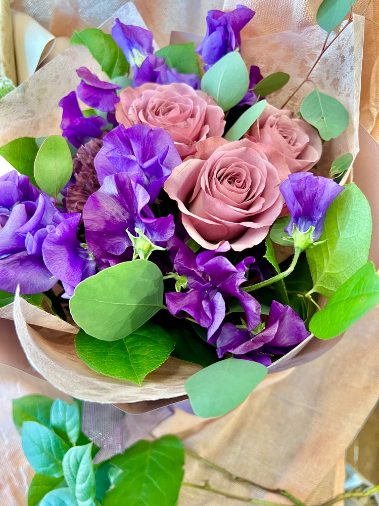 【Mサイズ】くすみピンクのスタンディングブーケ