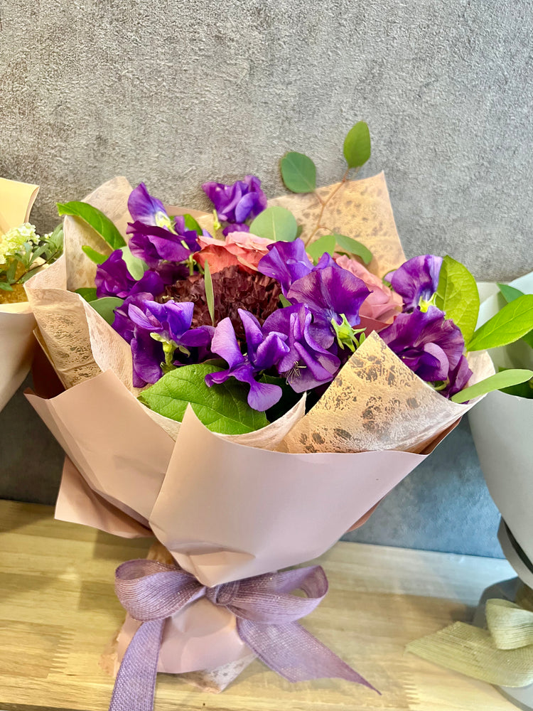 【Mサイズ】くすみピンクのスタンディングブーケ