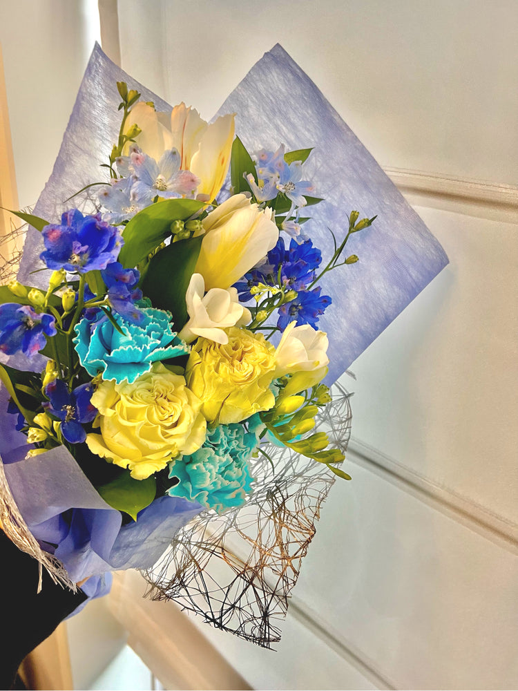 ブルーカーネションブーケ