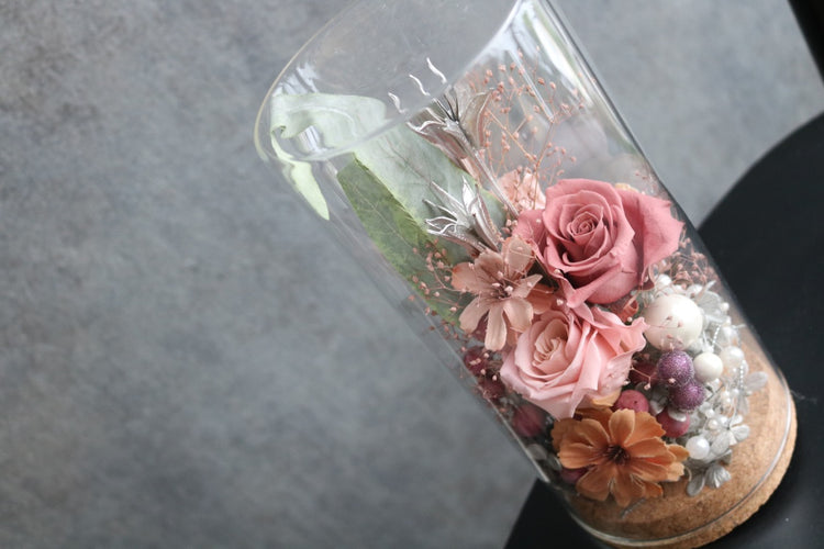 ボトルテラリウム~Grayish pink M size~