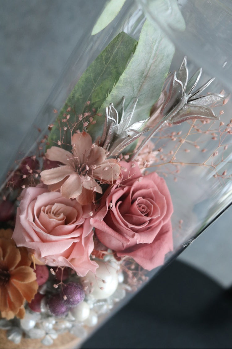 ボトルテラリウム~Grayish pink M size~