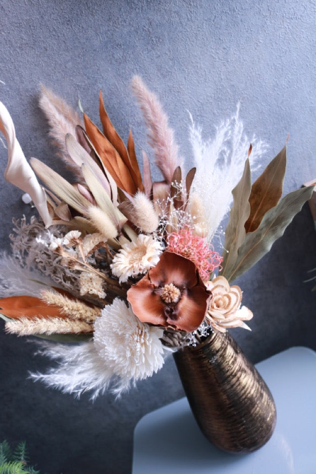 ボーホフラワーのナチュラルスワッグ