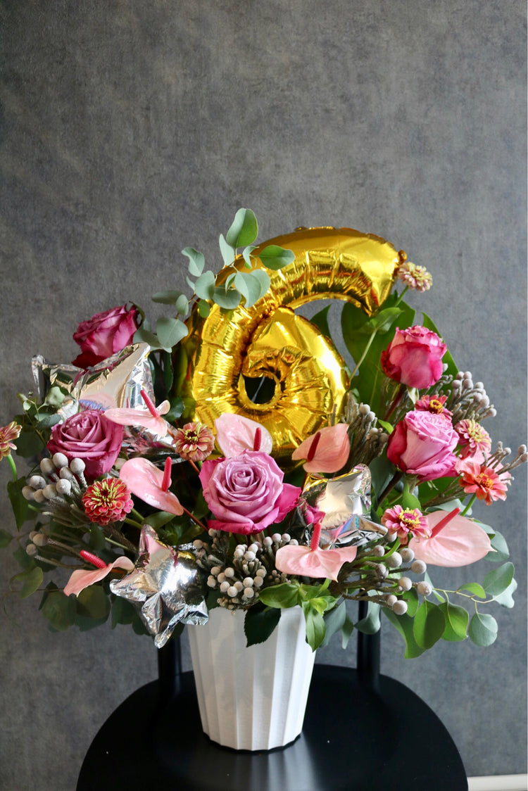 【スタンドSサイズ】〜ナンバーバルーン入り(PINK)〜