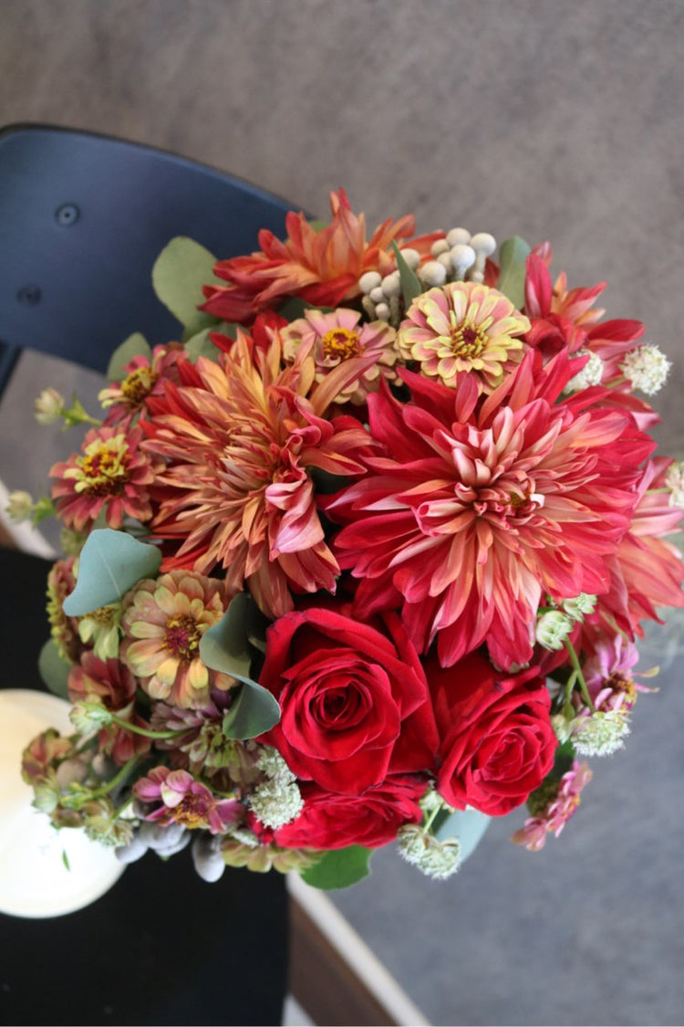 オーダーメイドブーケ&ブートニアセット(生花25000円~ご予算に合わせご提案いたします。)