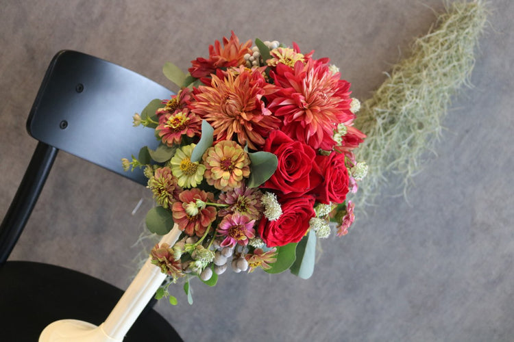 オーダーメイドブーケ&ブートニアセット(生花25000円~ご予算に合わせご提案いたします。)