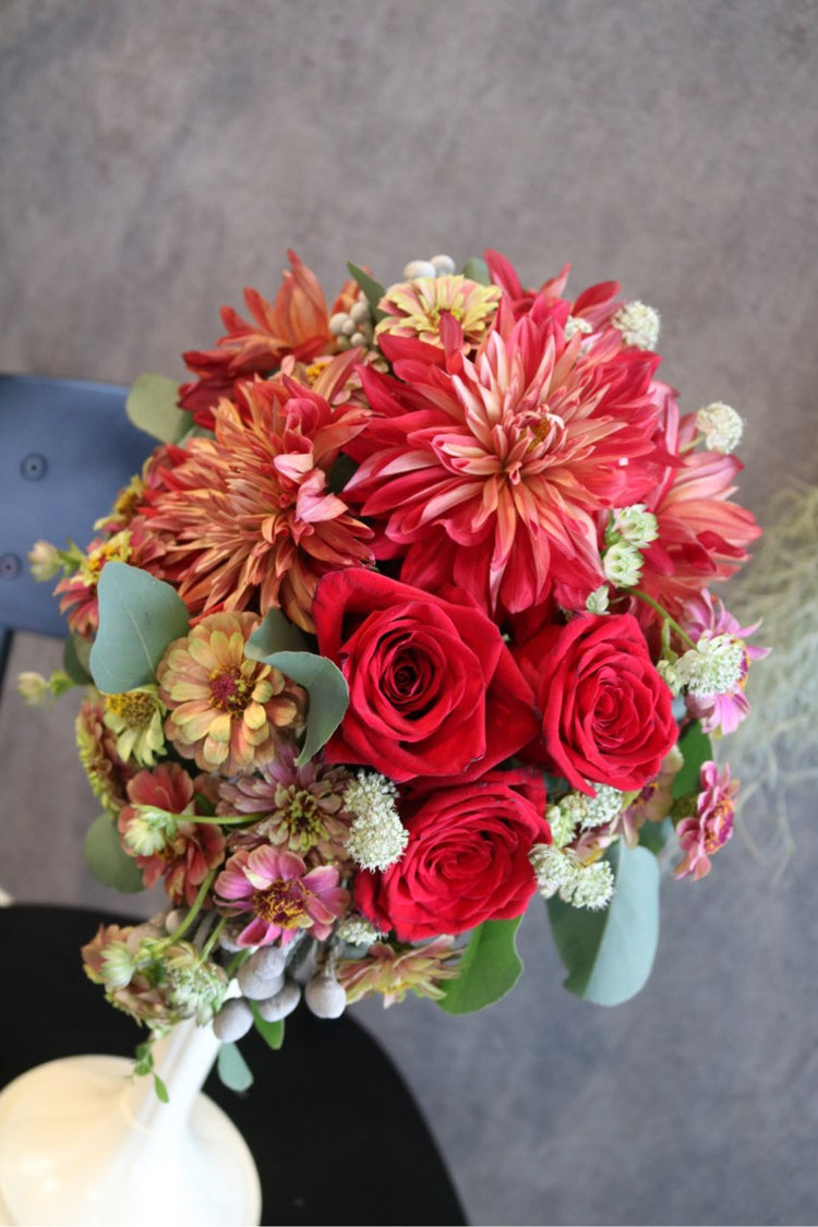 オーダーメイドブーケ&ブートニアセット(生花25000円~ご予算に合わせご提案いたします。)