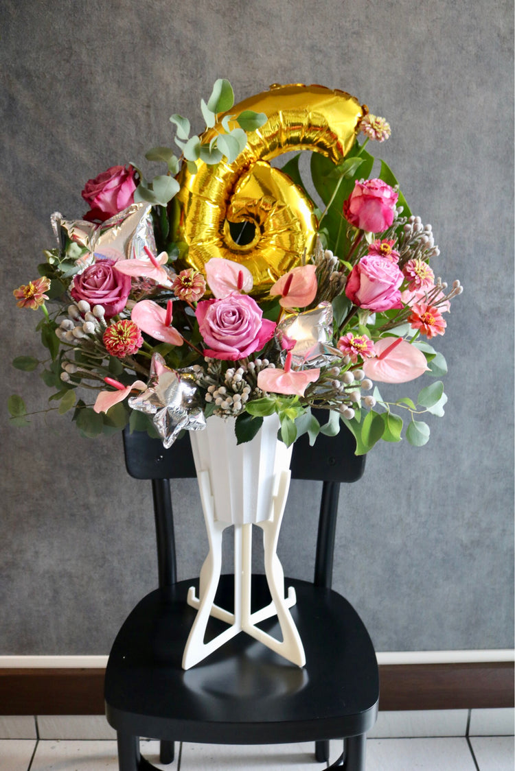 【スタンドSサイズ】〜ナンバーバルーン入り(PINK)〜