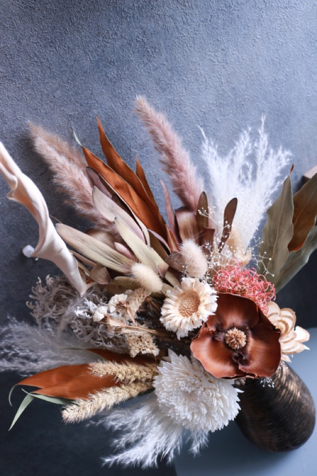 ボーホフラワーのナチュラルスワッグ