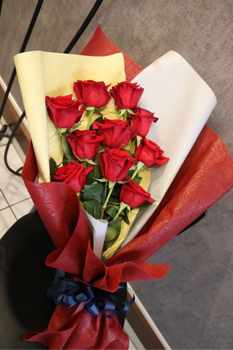 レッドローズ10本薔薇の花束