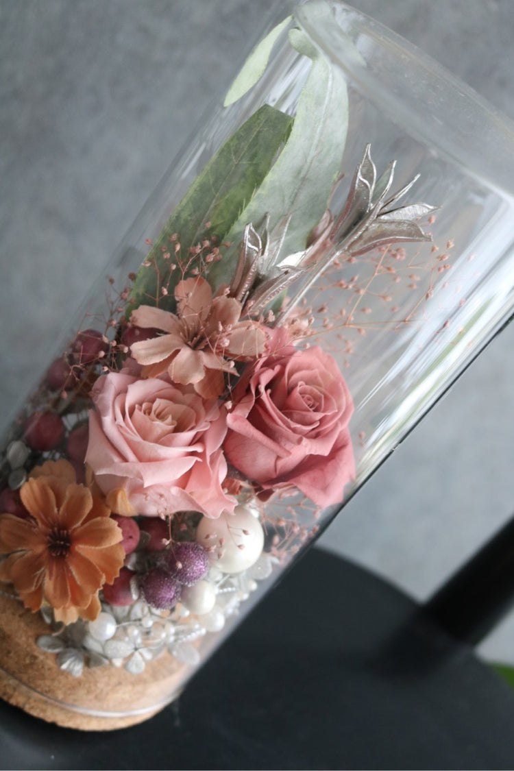 ボトルテラリウム~Grayish pink M size~