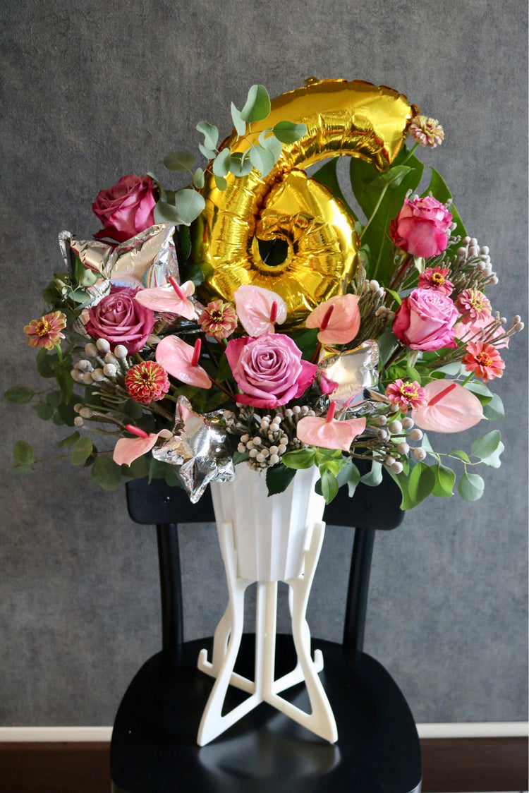 【スタンドSサイズ】〜ナンバーバルーン入り(PINK)〜