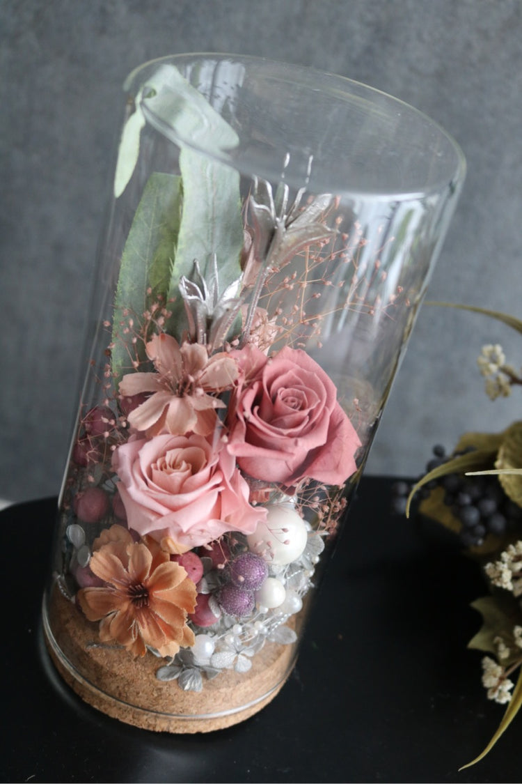 ボトルテラリウム~Grayish pink M size~