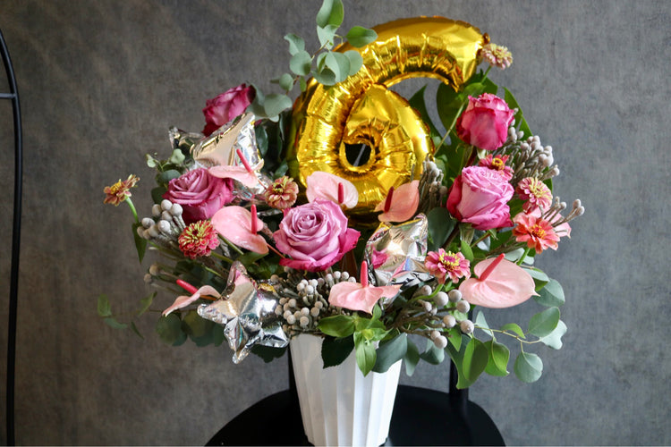 【スタンドSサイズ】〜ナンバーバルーン入り(PINK)〜