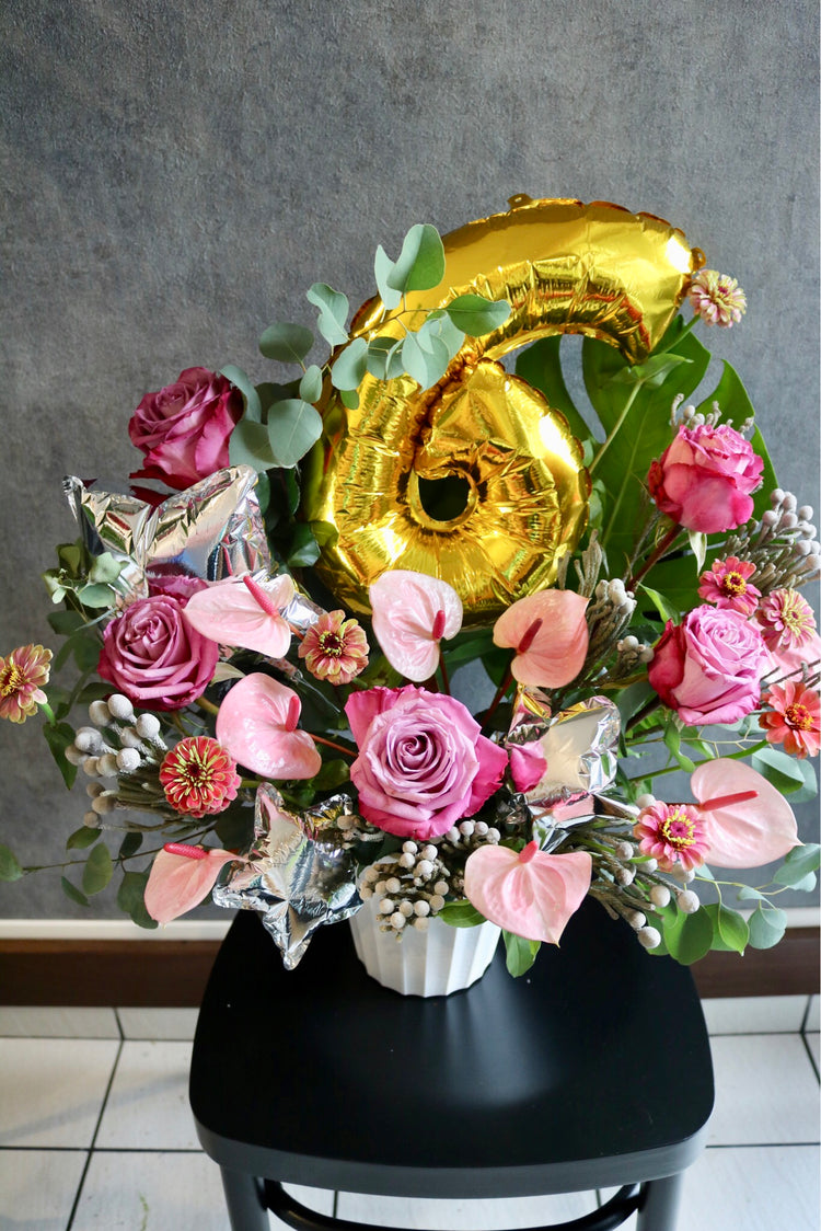 【スタンドSサイズ】〜ナンバーバルーン入り(PINK)〜