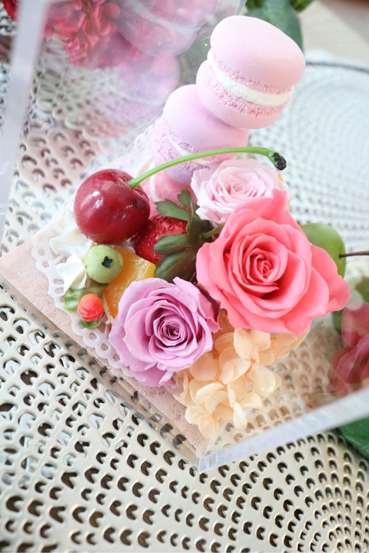 マカロンローズボックスフラワー