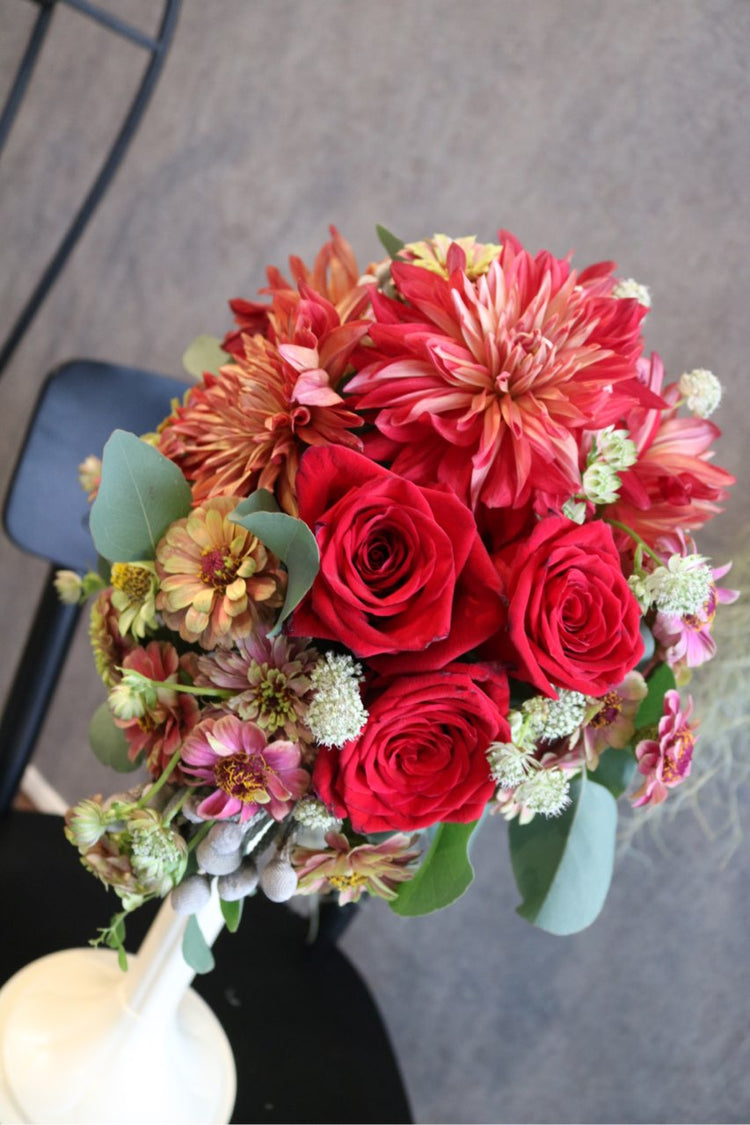 オーダーメイドブーケ&ブートニアセット(生花25000円~ご予算に合わせご提案いたします。)