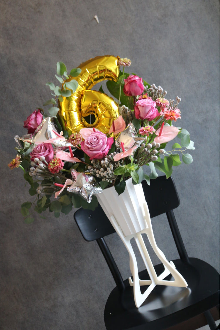 【スタンドSサイズ】〜ナンバーバルーン入り(PINK)〜